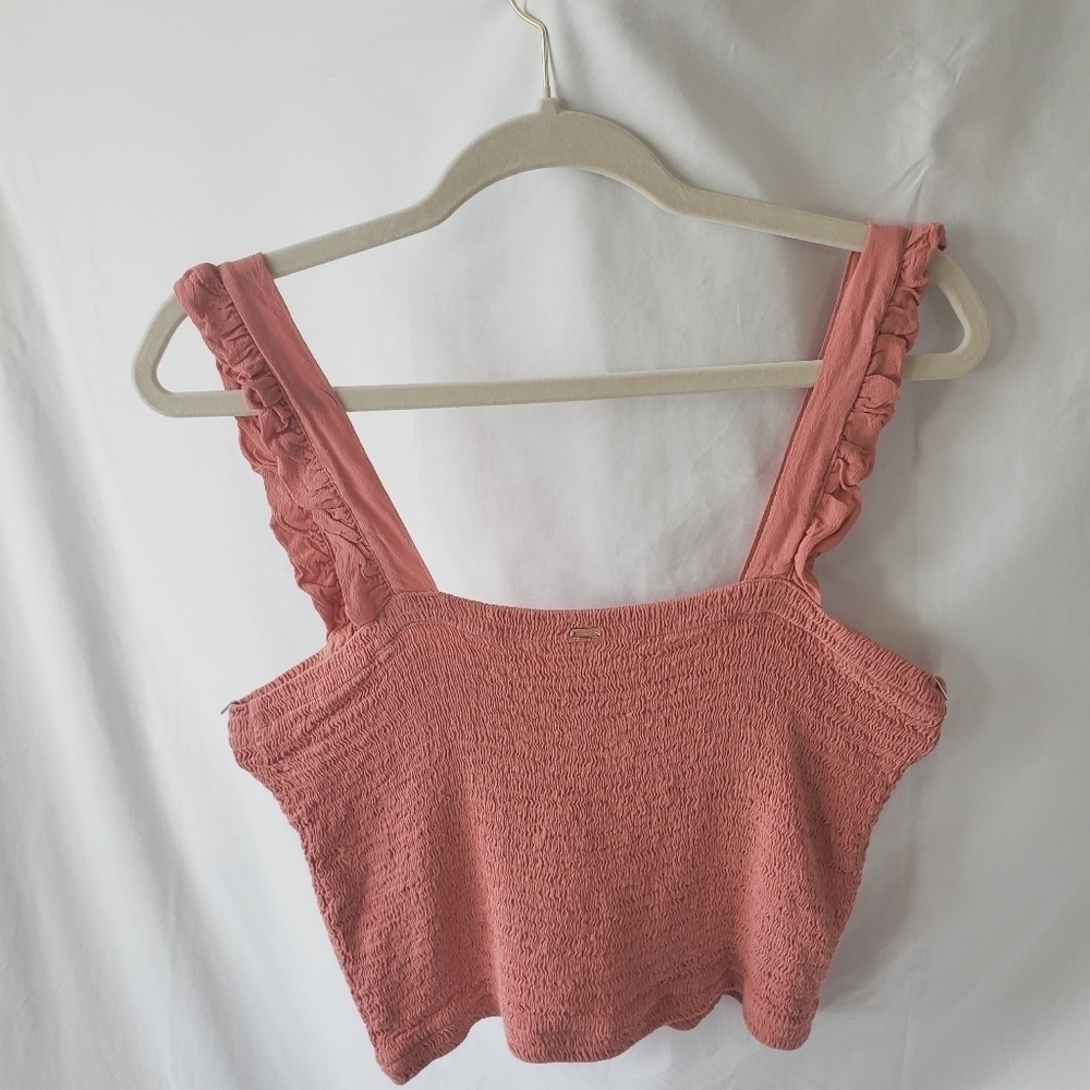 Victoria's Secret Pink Smocked Ruffle Sleeve Crop Tank - XL - Picture 7 of 8